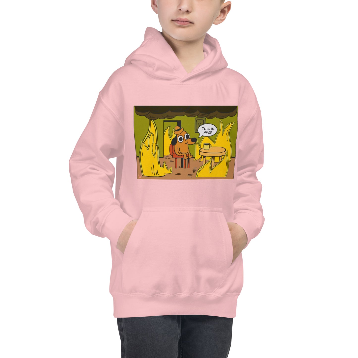 This Is Fine - Kids Hoodie