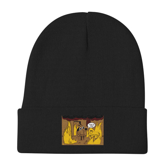 This Is Fine - Embroidered Beanie